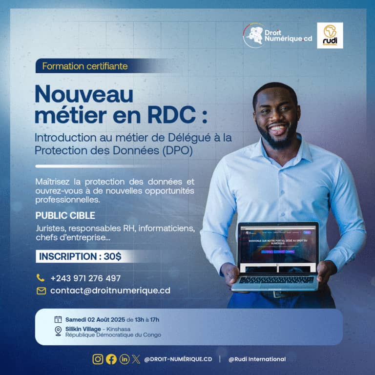 Formation certifiante : Devenez Délégué à la Protection des Données en RDC