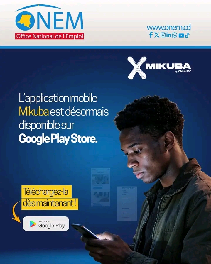 RDC : L’ONEM lance officiellement « Mikuba by ONEM RDC », une application qui vise à connecter les Congolais à l’emploi