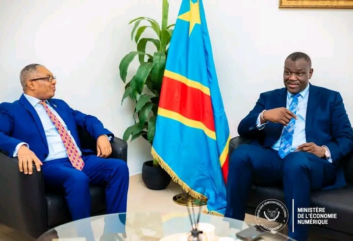 RDC : Augustin Kibassa échange avec l’ambassadeur éthiopien sur un partenariat numérique entre Kinshasa et Addis-Abeba
