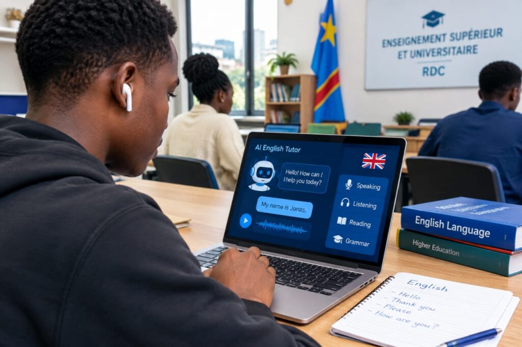 RDC : le Gouvernement mise sur l’IA pour renforcer l’apprentissage de l’anglais dans les universités